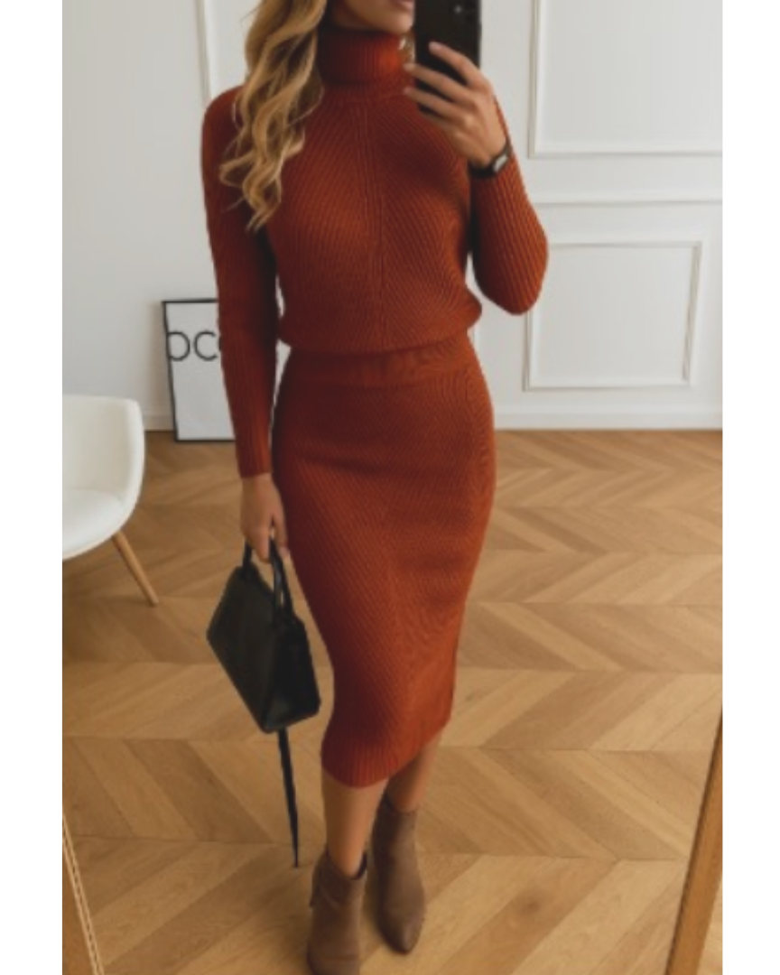 Czarna Sukienka Damska Sweterkowa – Elegancki Golf i Przytulny Komfort na Co Dzień 8