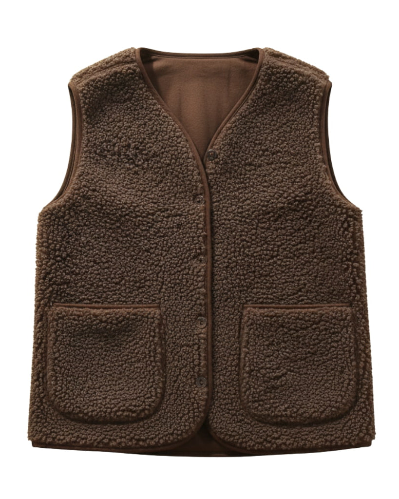 Damska Kamizelka Pluszowa – Elegancki Krój z Guzikami na Każdą Okazję 6