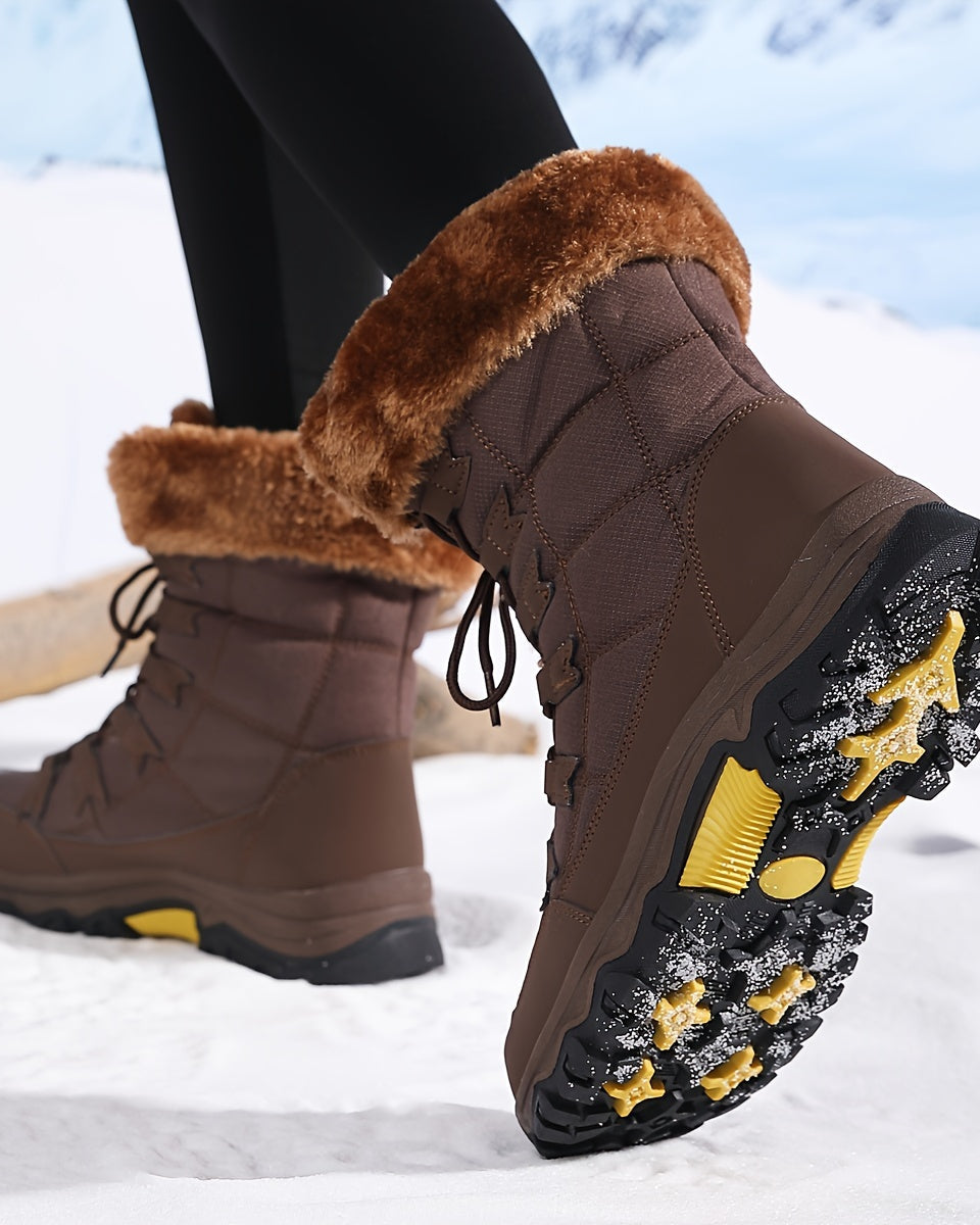 Damskie Botki Zimowe – Ciepłe, Antypoślizgowe Obuwie na Zimowe Dni 2