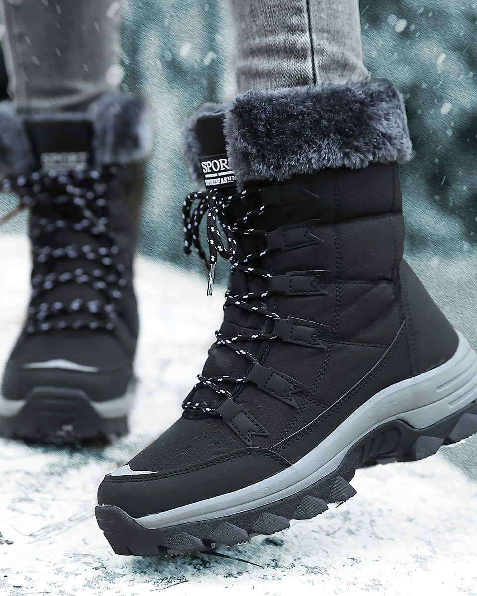 Damskie Botki Zimowe – Ciepłe, Antypoślizgowe Obuwie na Zimowe Dni 3