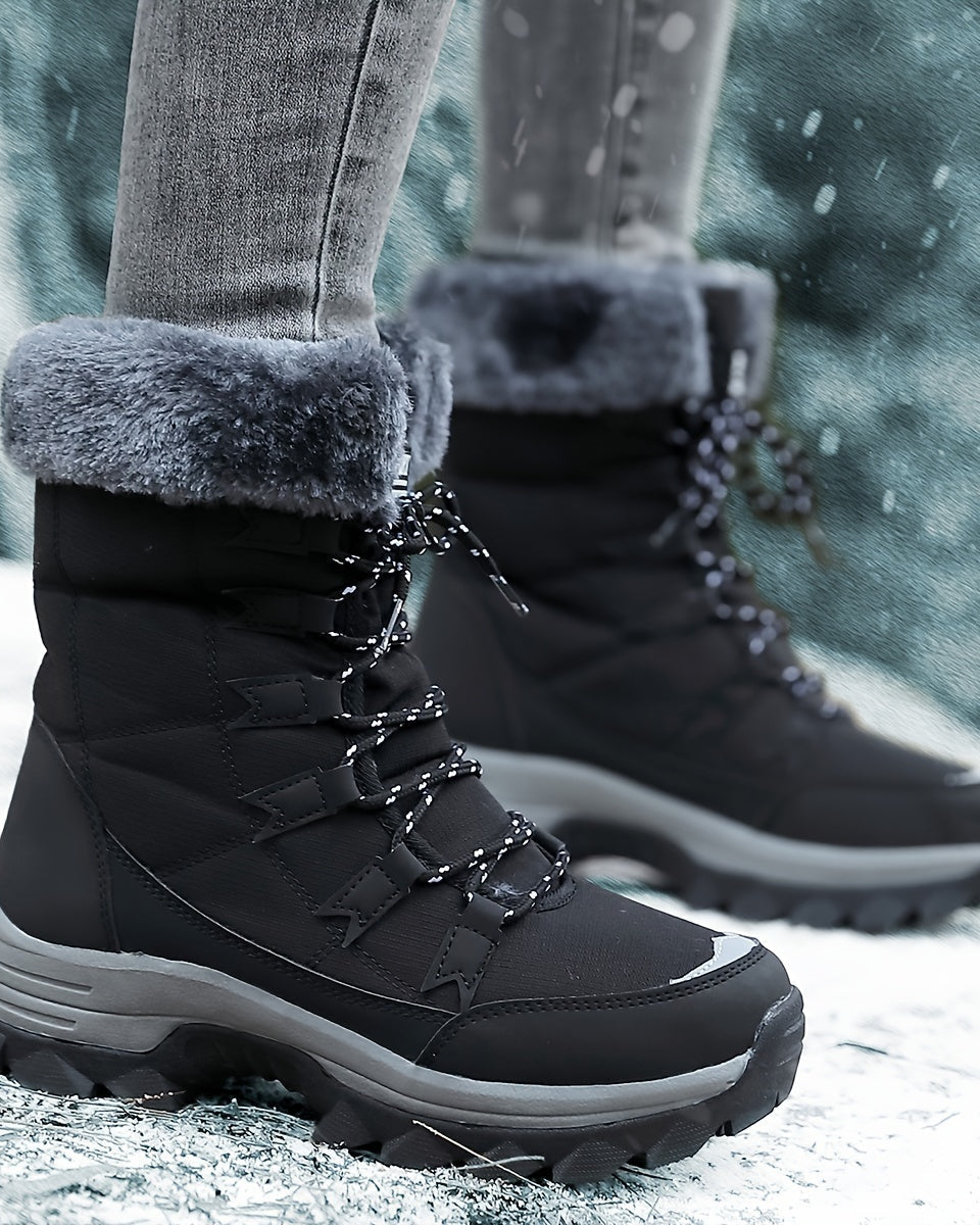 Damskie Botki Zimowe – Ciepłe, Antypoślizgowe Obuwie na Zimowe Dni 6