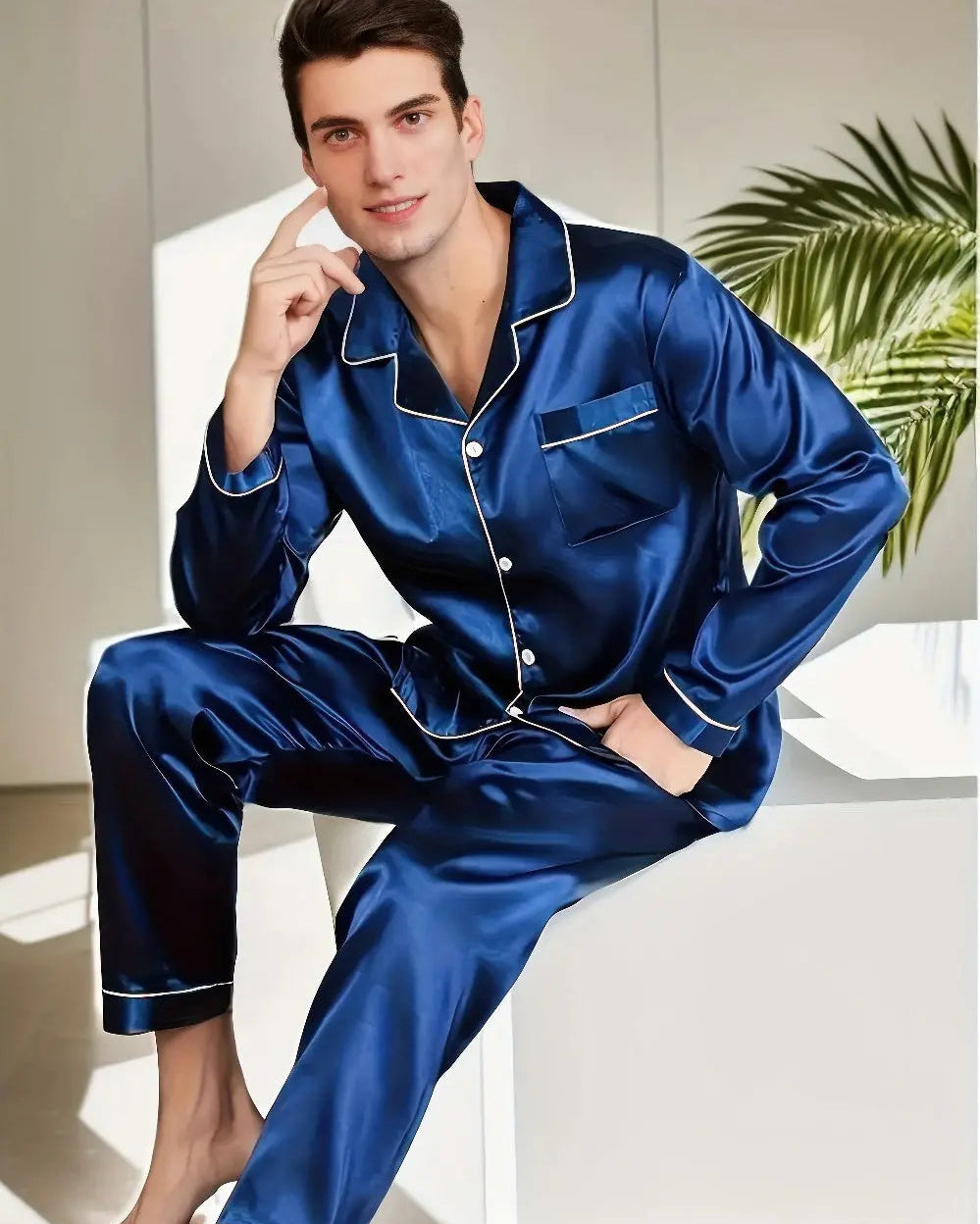 Męska Piżama Długa – Luksusowy Komfort i Styl na Relaks w Domu 1