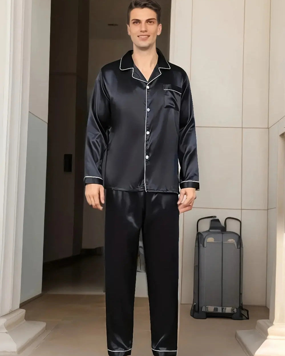 Męska Piżama Długa – Luksusowy Komfort i Styl na Relaks w Domu 3