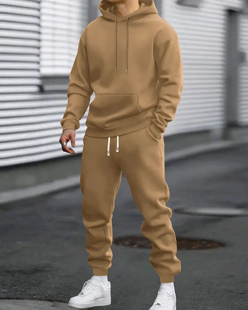 Męski Dres – Wygodny Komplet z Kapturem i Spodniami Joggingowymi do Codziennego Użytku 0