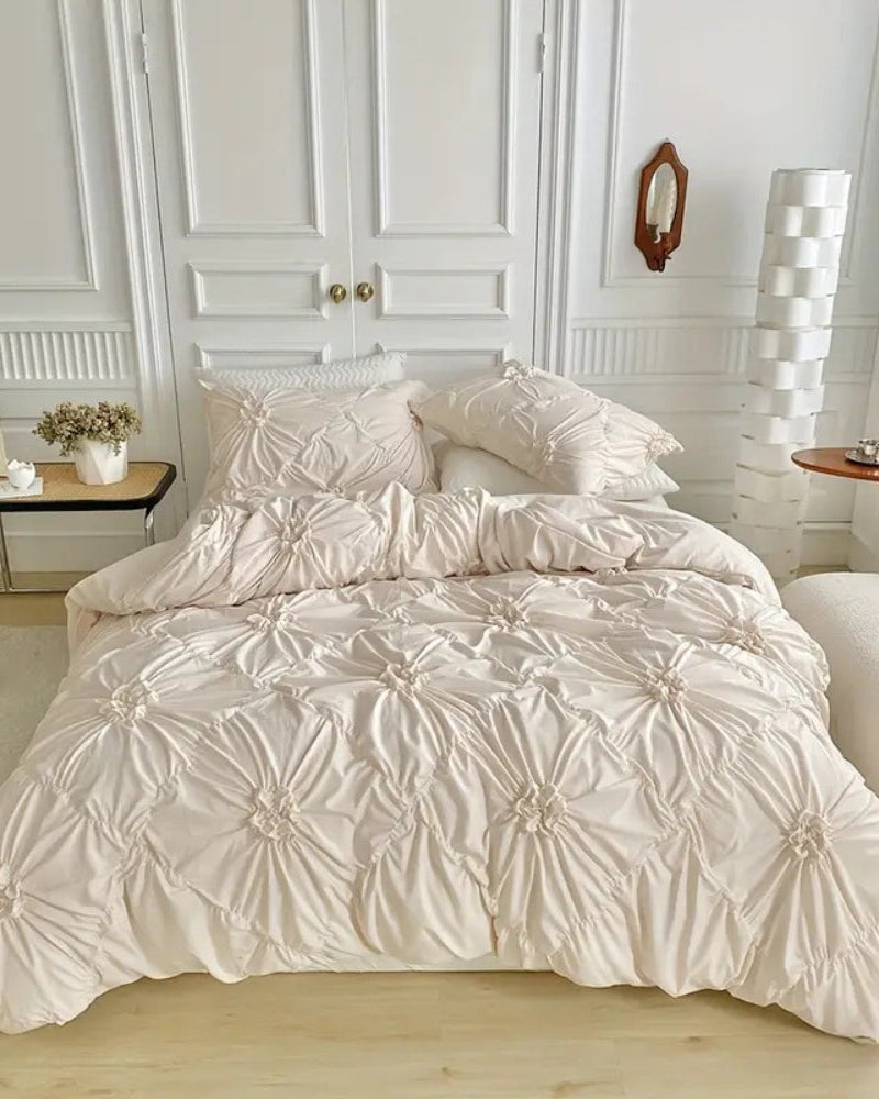 Miłośnicy Elegancji Zestaw Poszewek na Kołdrę – Plisowany Wzór dla Luksusowego Wypoczynku 0