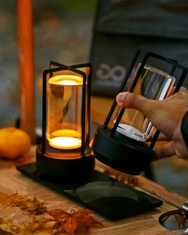 Miłośnicy Ogrodów Bezprzewodowa Lampa Stołowa LED – Ekologiczne Oświetlenie z Ładowaniem Słonecznym 4