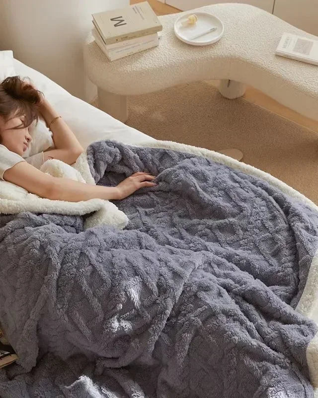 Miłośnicy komfortu Koc – Dwuwarstwowy Ciepły i Przytulny na Zimowe Wieczory 4