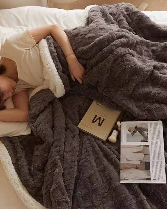 Miłośnicy komfortu Koc – Dwuwarstwowy Ciepły i Przytulny na Zimowe Wieczory 6