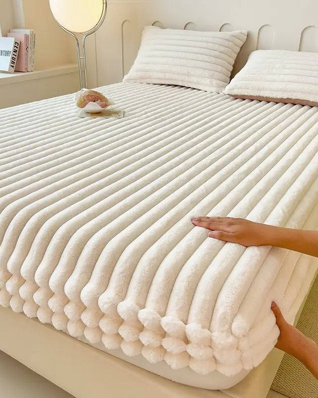 Miłośnicy komfortu Prześcieradło prążkowane – Miękka, elastyczna powierzchnia dla lepszego snu 0