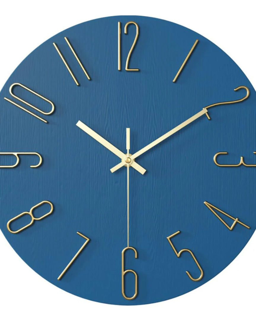 Miłośnicy nowoczesności Zegar ścienny – Cichy mechanizm kwarcowy z geometrycznym akcentem 3D 0