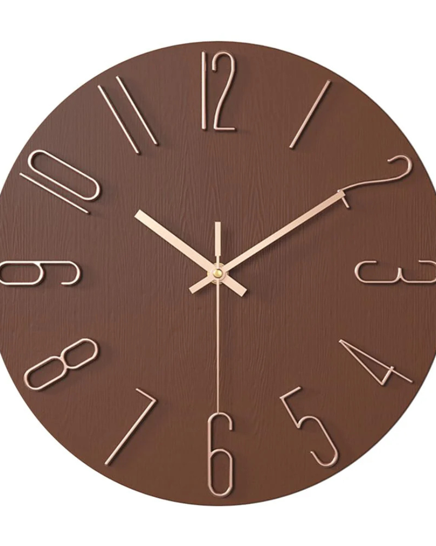 Miłośnicy nowoczesności Zegar ścienny – Cichy mechanizm kwarcowy z geometrycznym akcentem 3D 2