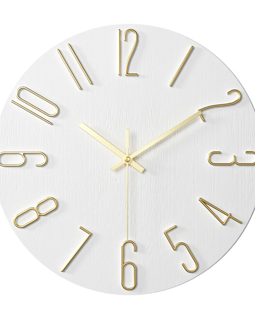 Miłośnicy nowoczesności Zegar ścienny – Cichy mechanizm kwarcowy z geometrycznym akcentem 3D 4