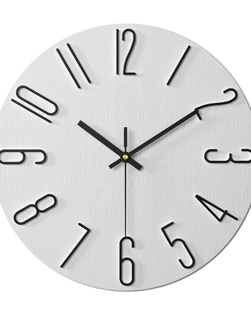 Miłośnicy nowoczesności Zegar ścienny – Cichy mechanizm kwarcowy z geometrycznym akcentem 3D 5