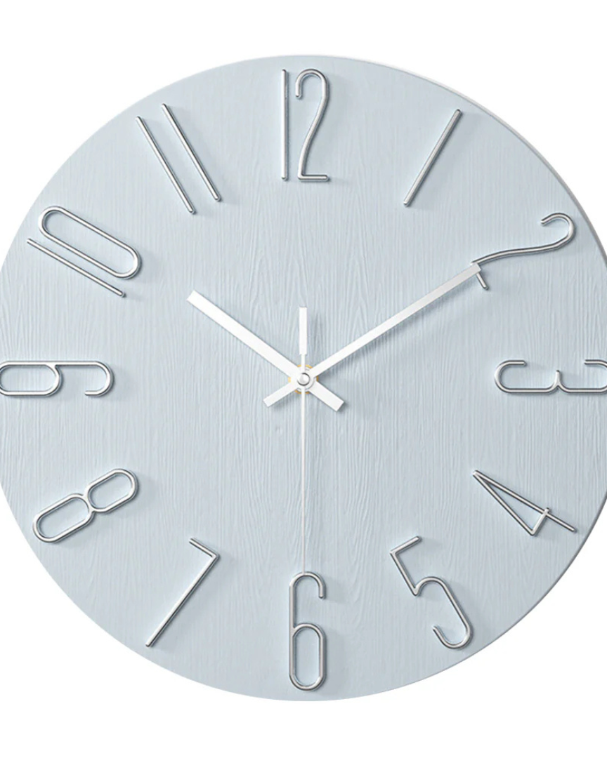 Miłośnicy nowoczesności Zegar ścienny – Cichy mechanizm kwarcowy z geometrycznym akcentem 3D 6