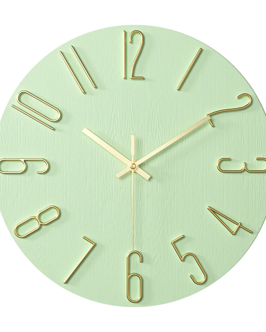 Miłośnicy nowoczesności Zegar ścienny – Cichy mechanizm kwarcowy z geometrycznym akcentem 3D 8