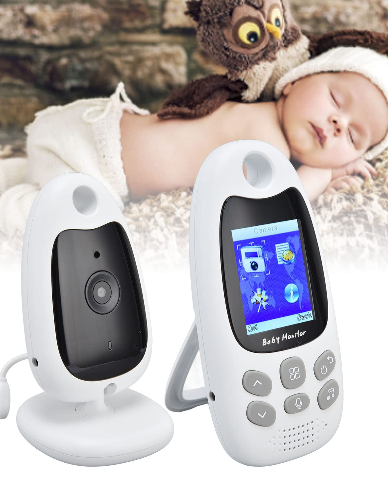 Młodzi Rodzice Bezprzewodowa Niania Wideo – Wysoka Rozdzielczość i Noktowizor dla Spokoju Ducha 1