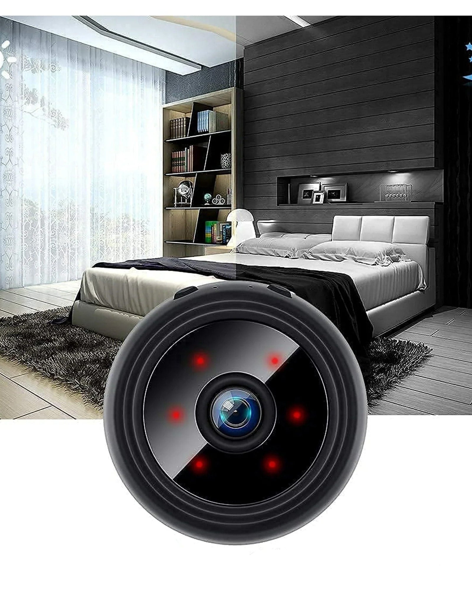 Rodzice i właściciele domów Mini kamera magnetyczna – Dyskretna i bezprzewodowa kontrola Full HD 0