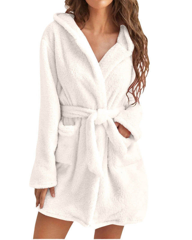 Szlafrok Damski z Kapturem – Miękki i Wygodny z Kieszeniami na Relaksacyjne Wieczory 5