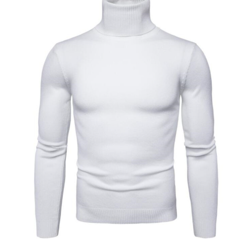 Męski Sweter Golf - Dopasowany Krój, Dzianinowy