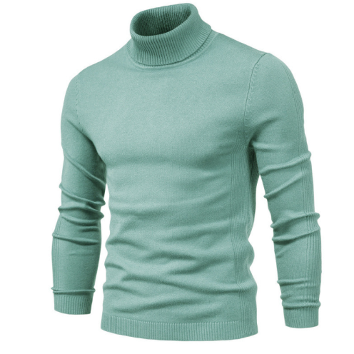 Męski Sweter Golf - Dopasowany Krój, Dzianinowy