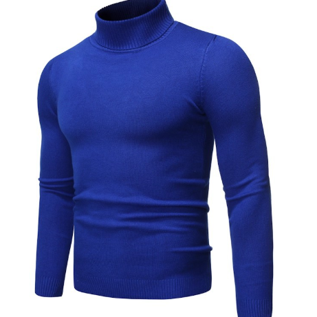 Męski Sweter Golf - Dopasowany Krój, Dzianinowy