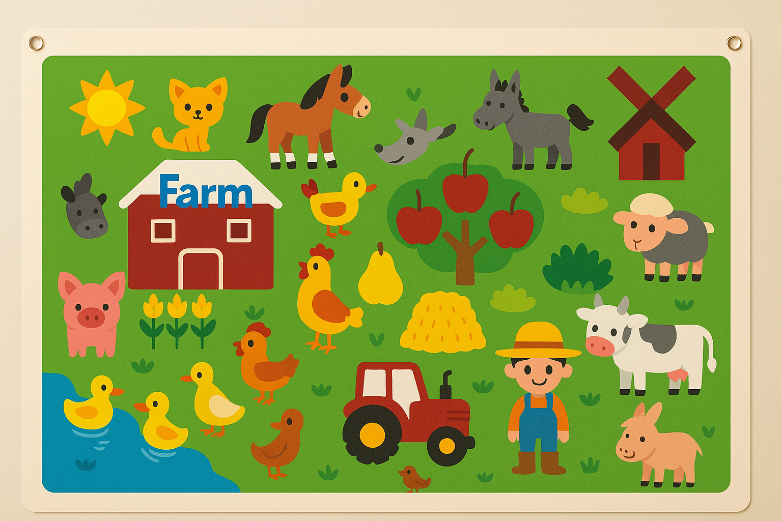 Dzieci Edukacyjna Gra Planszowa – Interaktywna Ściana z Filcu dla Kreatywnej Zabawy 0