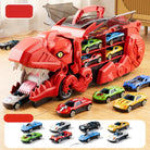 Dzieci Zestaw Zabawki – Ciężarówka z Dinozaurem 2 w 1 z Torami Wyścigowymi 5