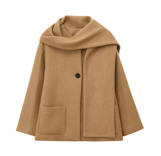 Kobiety Zestaw Płaszczy i Szalików – Elegancki Krój, Komfort na Co Dzień 0