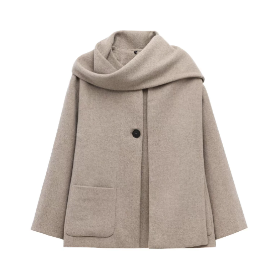 Kobiety Zestaw Płaszczy i Szalików – Elegancki Krój, Komfort na Co Dzień 3