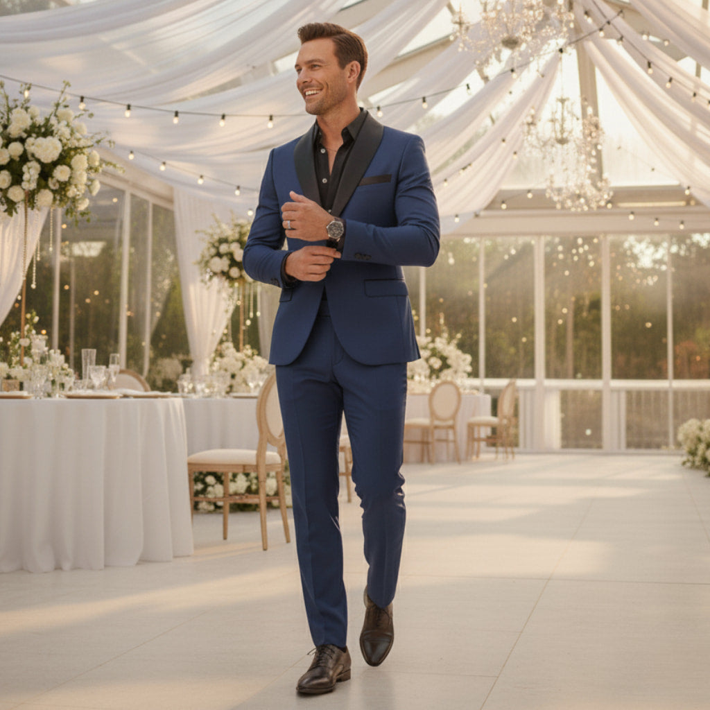 Męski Garnitur Slim Fit – Elegancka Jednorzędowa Marynarka Idealna na Specjalne Okazje 1