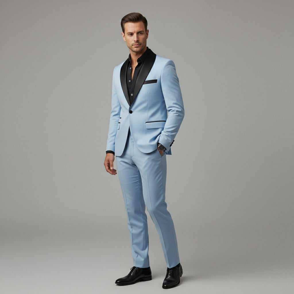 Męski Garnitur Slim Fit – Elegancka Jednorzędowa Marynarka Idealna na Specjalne Okazje 10