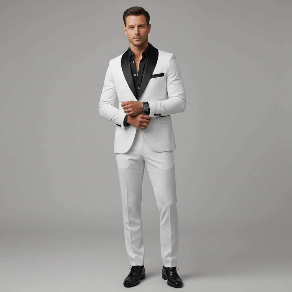 Męski Garnitur Slim Fit – Elegancka Jednorzędowa Marynarka Idealna na Specjalne Okazje 3