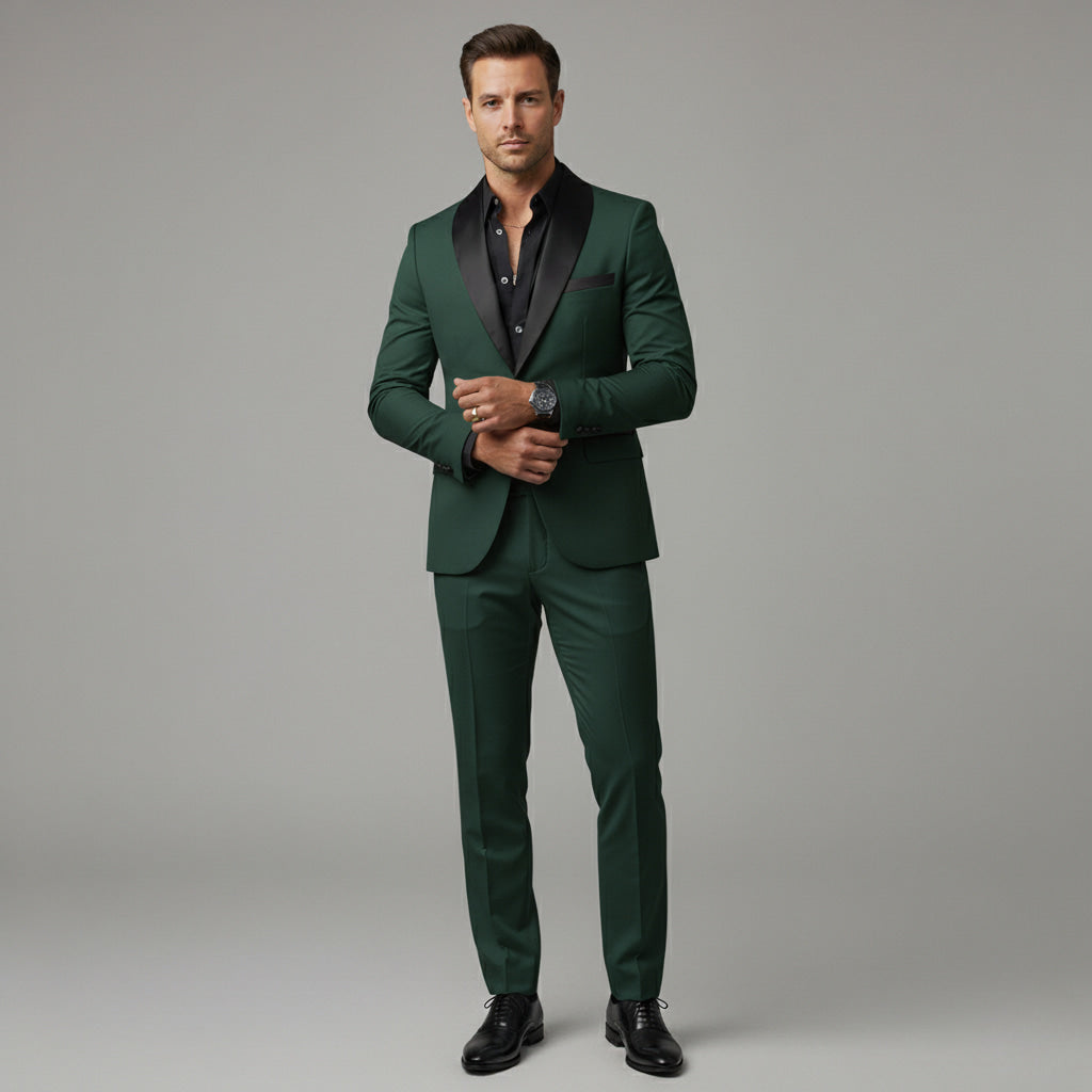 Męski Garnitur Slim Fit – Elegancka Jednorzędowa Marynarka Idealna na Specjalne Okazje 4