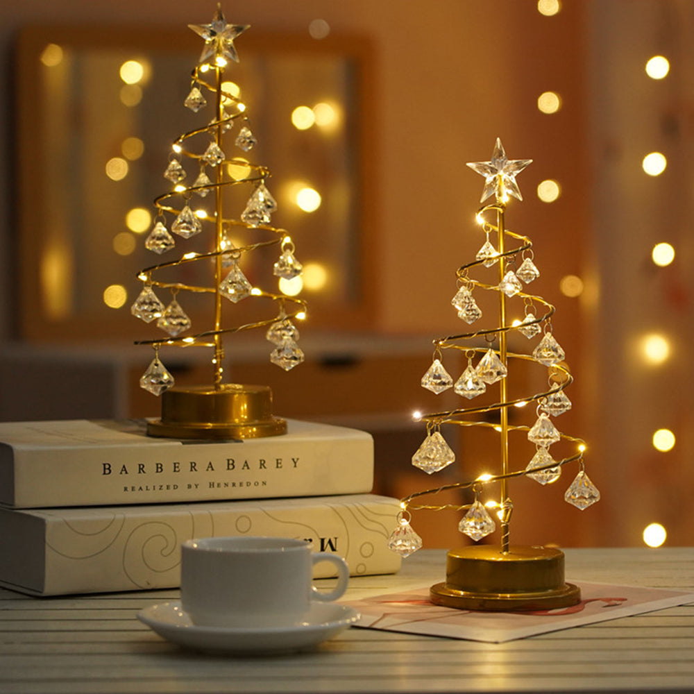 Miłośnicy Świąt Lampka Choinkowa LED – Elegancka Dekoracja z Kryształowym Blaskiem 2