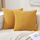 Miłośnicy Wnętrz Kwadratowa Poduszka Dekoracyjna – Waflowa Tekstura dla Stylowego Komfortu 4