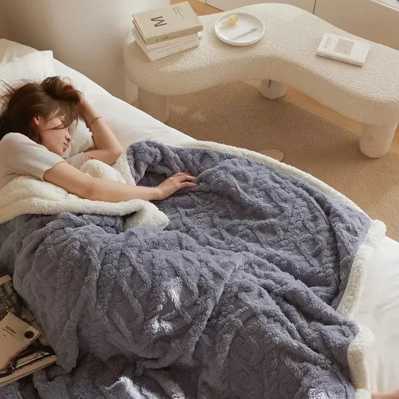 Miłośnicy komfortu Koc – Dwuwarstwowy Ciepły i Przytulny na Zimowe Wieczory 4