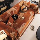 Miłośnicy koni Żakardowy kocyk – Artystyczny akcent do wnętrz z frędzlami 4