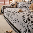 Miłośnicy stylu vintage Narzuta na sofę – Antypoślizgowa z frędzlami dla eleganckiej ochrony 1