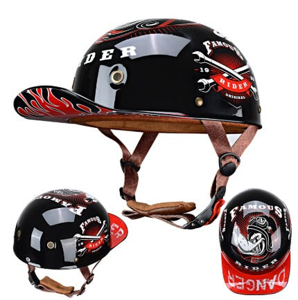 Motocykliści Kask Półskorupowy – Lekki i Stylowy z Certyfikatem Bezpieczeństwa 0