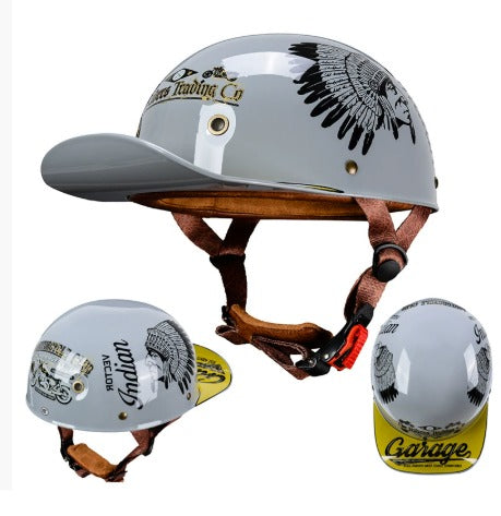 Motocykliści Kask Półskorupowy – Lekki i Stylowy z Certyfikatem Bezpieczeństwa 5