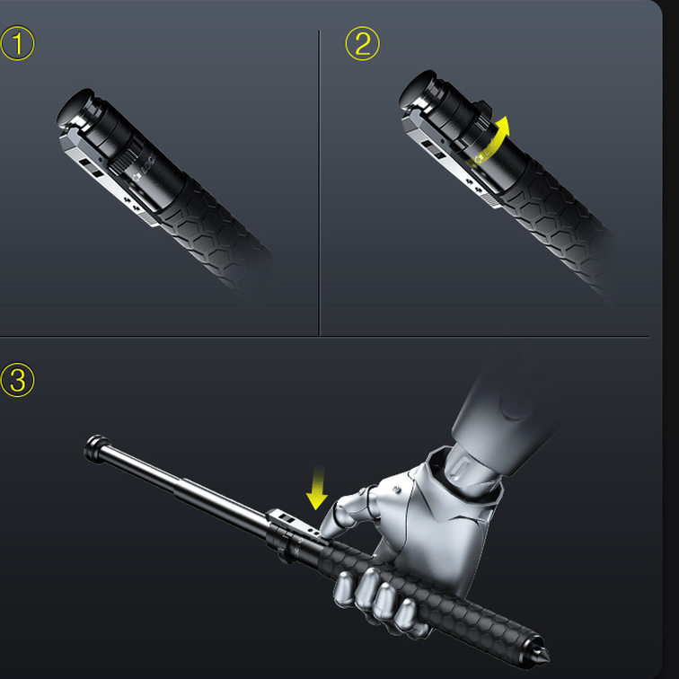 Osoby aktywne Taktyczna pałka do samoobrony – Teleskopowa konstrukcja dla natychmiastowej ochrony 2