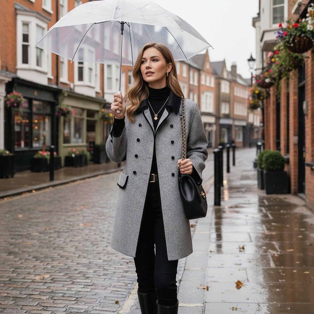 Płaszcz Damski Zimowy – Elegancki Dwurzędowy Krój z Oddychającego Materiału na Chłodne Dni 0