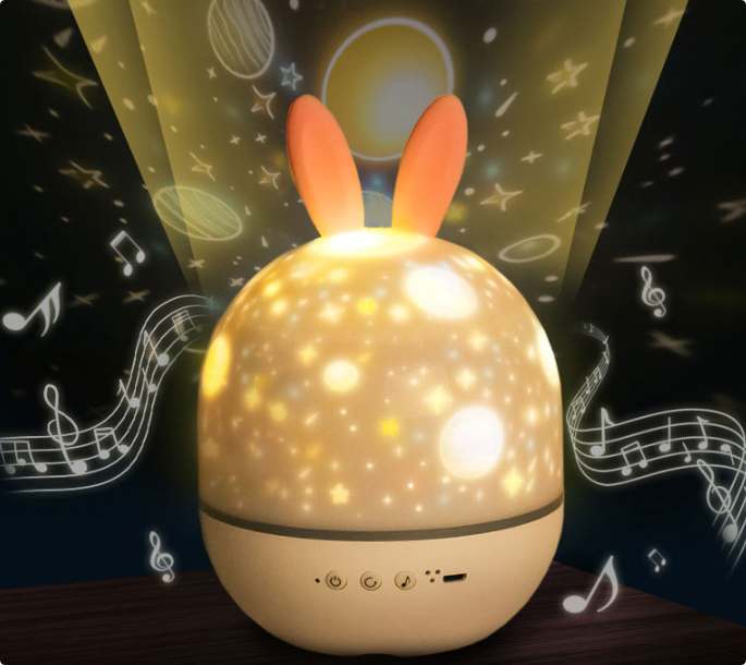 Rodzice Dzieci – Projektor Gwiaździstego Nieba – Uspokajająca Lampka Nocna z Muzyką 2