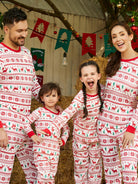 Rodzinny Zestaw Piżam Unisex – Przytulny Wzór Renifera na Świąteczne Wieczory 1