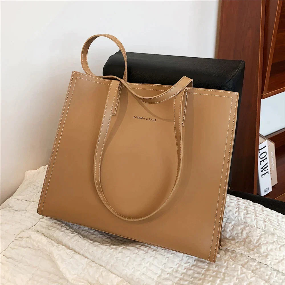 Damska Minimalist Tote Bag - Strukturalna Torba na Dojazdy