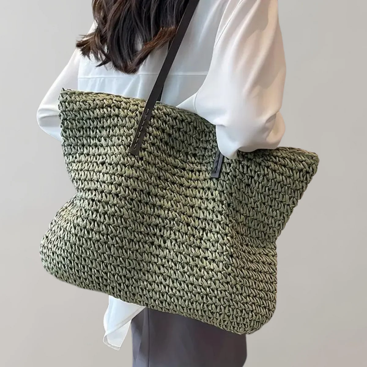 Damska Woven Tote Bag - Duża Torba Boho